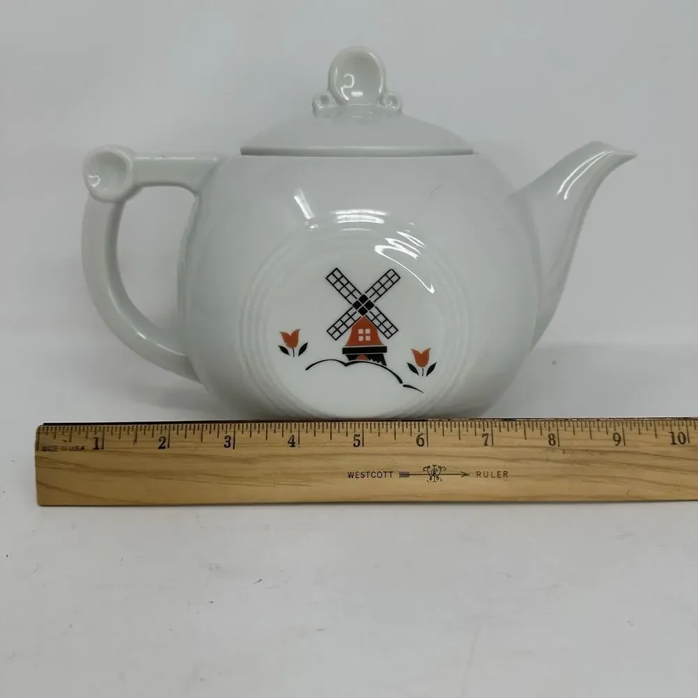 Enterprise Aluminum Co. DRIP-O-LATOR Coffee Teapot Dutch Windmill People Dancers